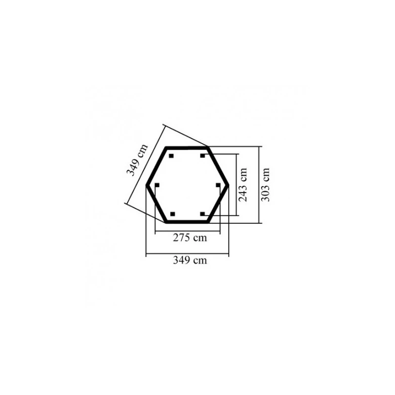 Kiosque En Bois Hexagonal Madrid - Diam. 3,49m - Karibu – Image 3