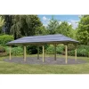 Kiosque Rectangulaire En Bois Autoclave 18,47m² Perida 2 – Karibu