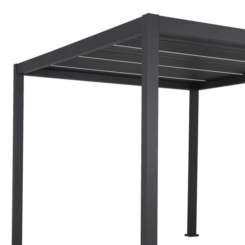 Kit éclairage 3 Lames Anthracite LEDS 3m + Télécommande Pour Pergola Ombrea – Image 5