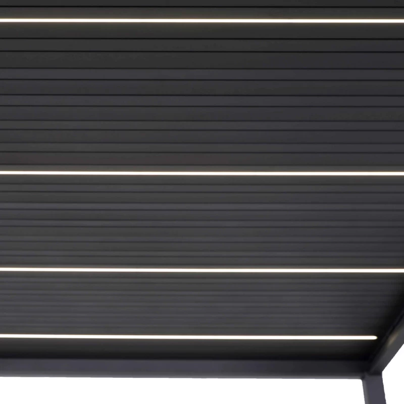 Kit éclairage 3 Lames Anthracite LEDS 3m + Télécommande Pour Pergola Ombrea – Image 6