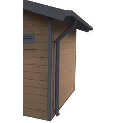Kit Gouttières Anthracite - Pack Prêt à La Pose Pour Abri PREMIUM Woodlife Garden Double Pentes Longueur 3m