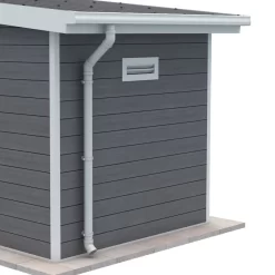 Kit Gouttières Blanc - Pack Prêt à La Pose Pour Abri PREMIUM Woodlife Garden Monopente De Largeur 2m