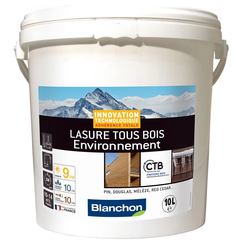 Lasure Tous Bois Environnement BLANCHON - Incolore 10L