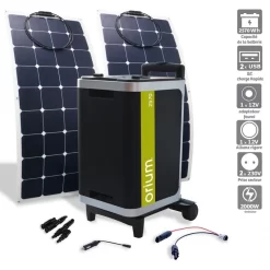 Pack Station D’énergie Portative Izywatt 2570Wh + 2 Panneaux Solaires Souples 120W