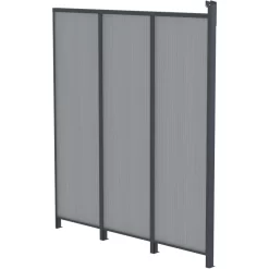 Panneau Latéral En Aluminium Et PC 4mm Pour Toit De Terrasse Anthracite 2,5m X-METAL