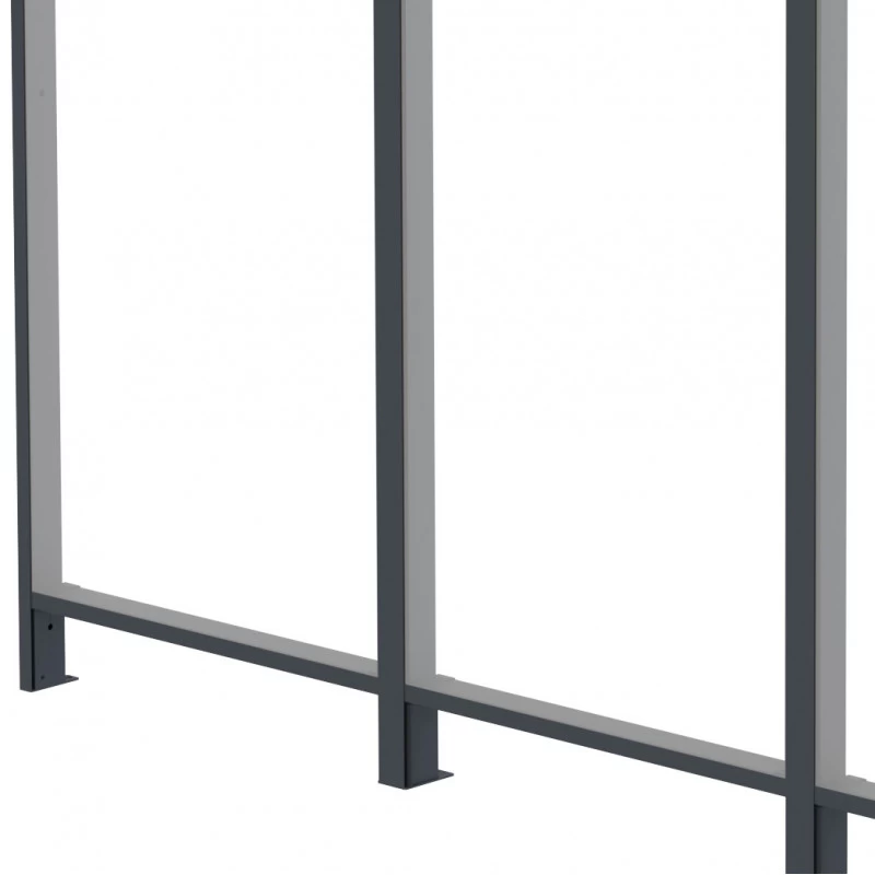 Panneau Latéral En Aluminium Et PC Transparent Pour Toit De Terrasse Anthracite 2,5m X-METAL – Image 2