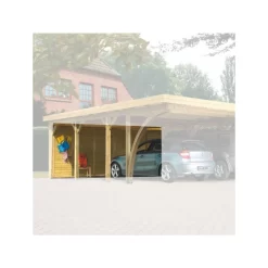 Paroi De Fond 540x200cm Pour Carport Double Karibu