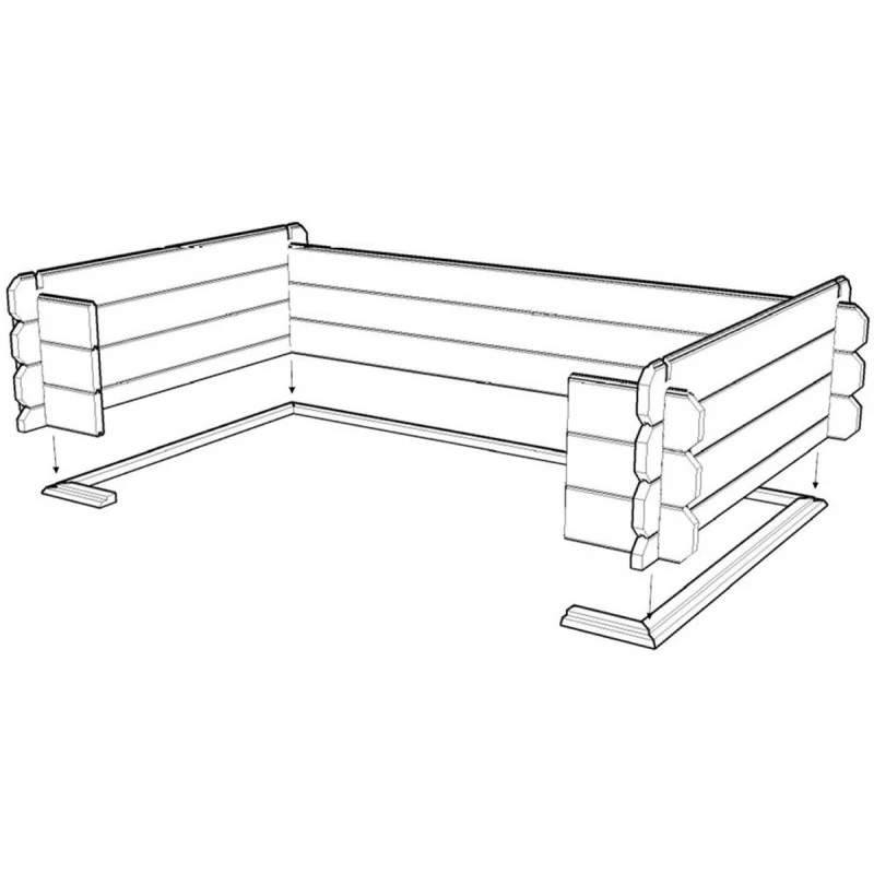 Paroi Pleine 270cm Pour Pavillons KIOSK En Bois Traité Autoclave - SOLID – Image 2