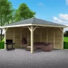 Pavillon De Jardin KIOSK COMBI 14,75m² En Bois Traité Autoclave - SOLID
