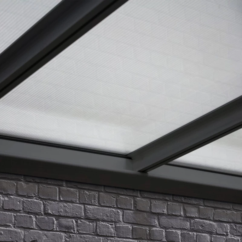 Pergola Adossée 435x300cm En Aluminium Noir Et Polycarbonate 4mm CIELO - DCB Garden – Image 6