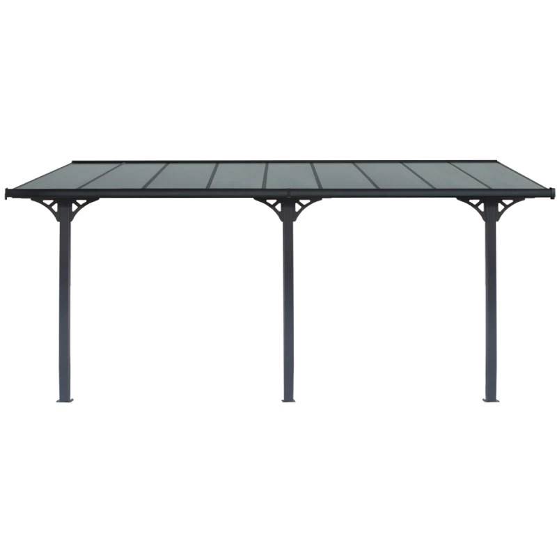 Pergola Adossée Ajustable - Toit De Terrasse En Alu 3,05x5,57m X-METAL – Image 2
