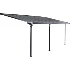 Pergola Adossée Ajustable - Toit De Terrasse En Alu 3,05x6,18m X-METAL