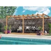 Pergola Adossée En Bois Lamellé-collé 300x300cm Palma – Maderland