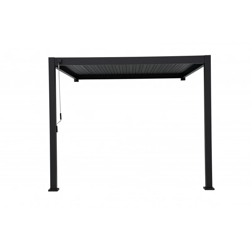 Pergola Bioclimatique Adossée En Alu Anthracite 3x3m Ombrea – Image 5