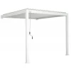 Pergola Bioclimatique Adossée En Alu Blanc 3x3m Ombrea