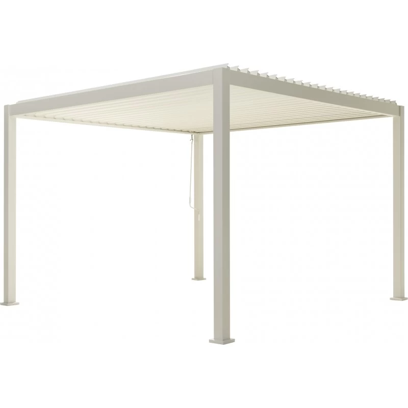 Pergola Bioclimatique Autoportante En Alu Blanc 3.6x3.6m Ombrea – Image 3