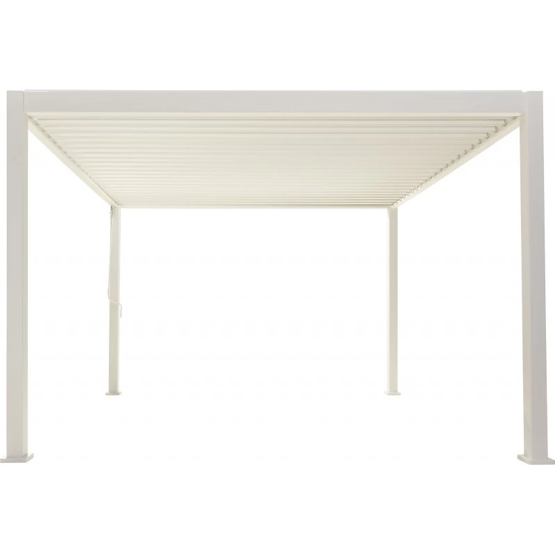 Pergola Bioclimatique Autoportante En Alu Blanc 3.6x3.6m Ombrea – Image 4
