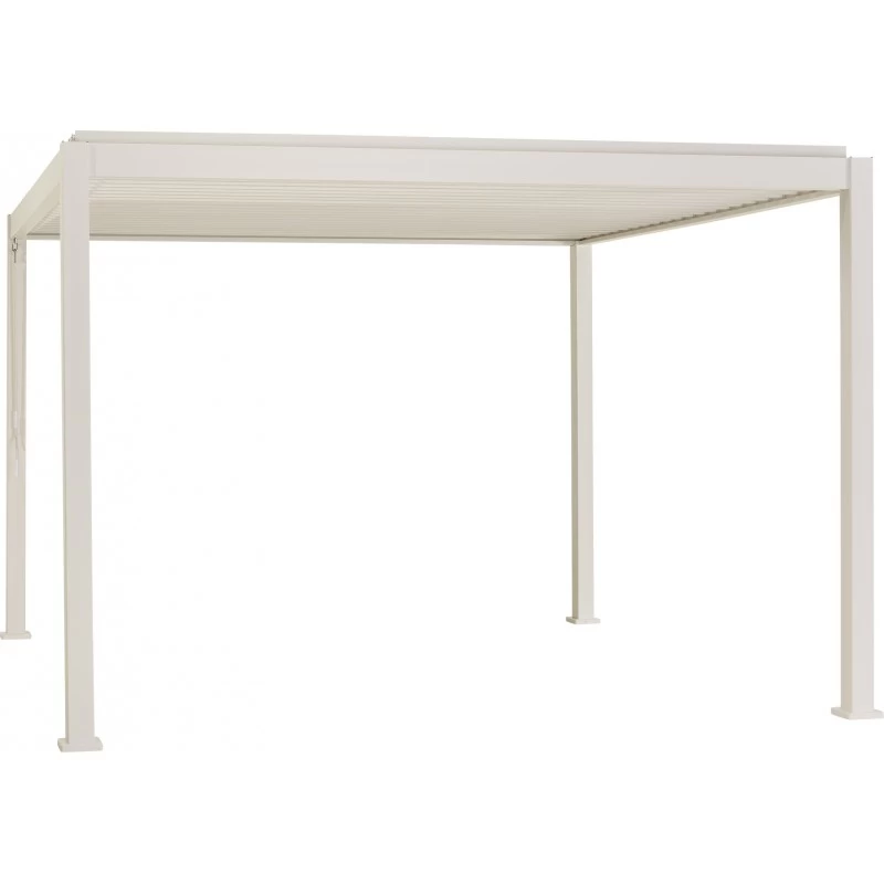 Pergola Bioclimatique Autoportante En Alu Blanc 3.6x3.6m Ombrea – Image 5