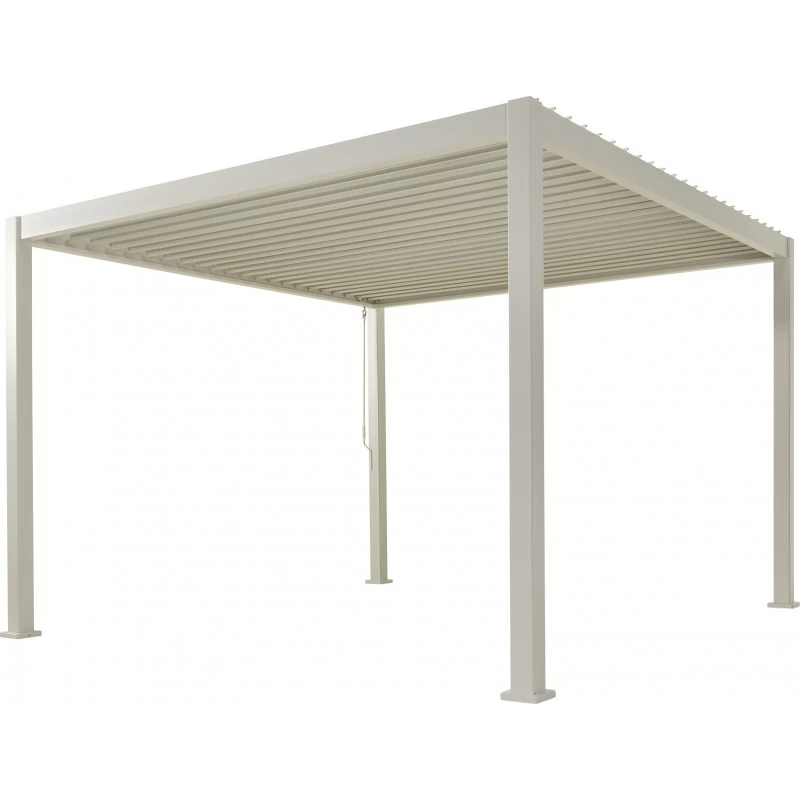 Pergola Bioclimatique Autoportante En Alu Blanc 3.6x3.6m Ombrea – Image 6