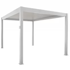 Pergola Bioclimatique En Aluminium Blanc 300x400cm Zéphir – Océo By Proloisirs