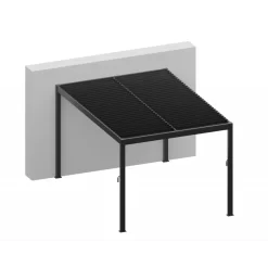 Pergola Bioclimatique En Aluminium Blanc 400x400cm Avec Lames Blanches ODIN - GardenGate