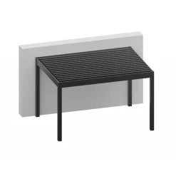 Pergola Bioclimatique En Aluminium Gris Anthracite 400x300cm Avec Lames Grises APOLO - GardenGate