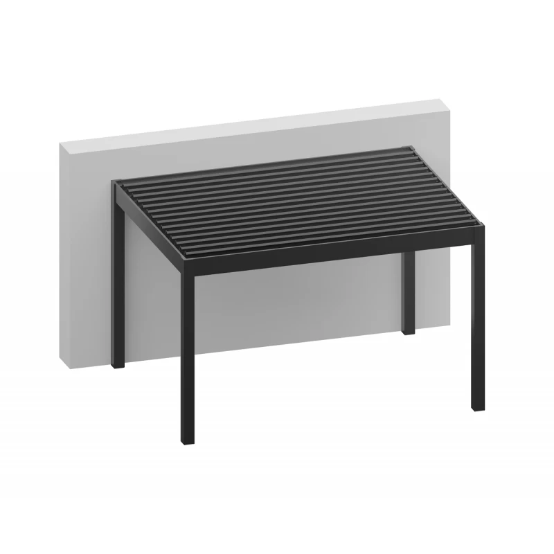 Pergola Bioclimatique En Aluminium Gris Anthracite 400x400cm Avec Lames Blanches APOLO - GardenGate