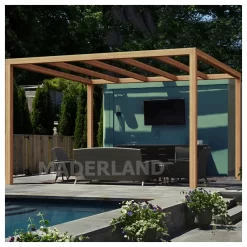 Pergola En Bois Lamellé-collé 500x300cm Santander – Maderland