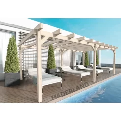 Pergola En Bois Lamellé-collé 800x400cm Marsella – Maderland