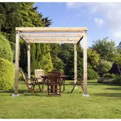 Pergola En Bois Traité Autoclave Budget Habrita