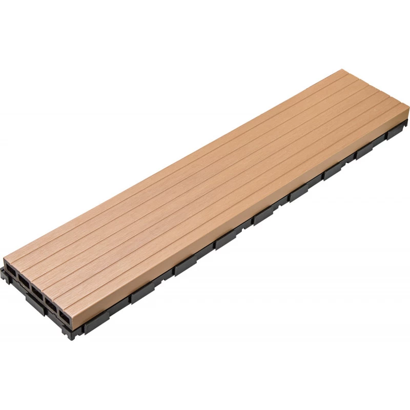 Plancher En Bois Composite - Lot De 0,6m² - Lames Clipsables - Marron - Compolife – Image 3