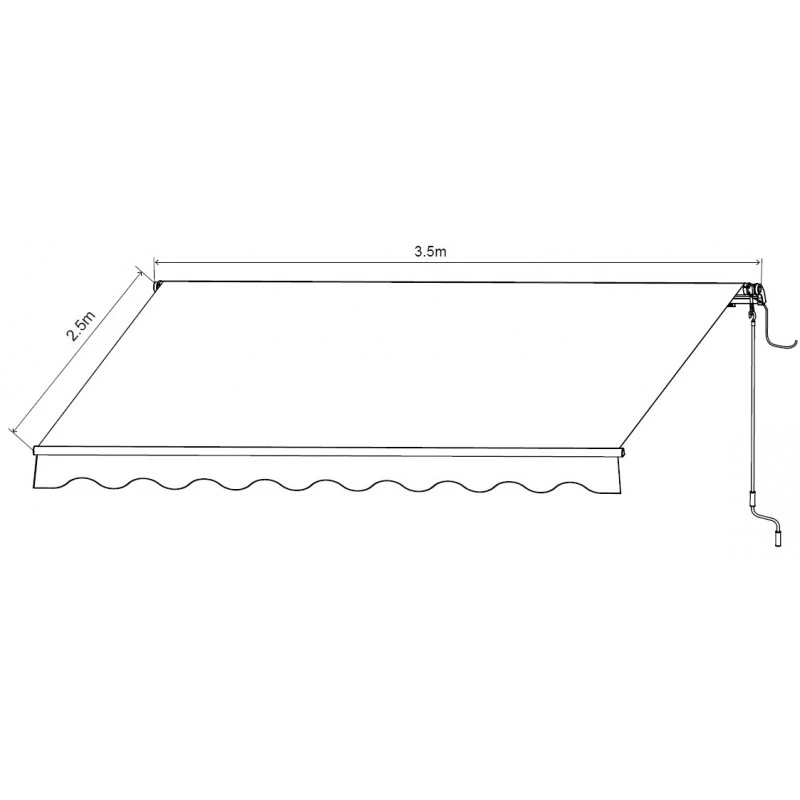 Store Banne Motorisé 350x250cm EASY Toile Polyester Grise - X-METAL – Image 3