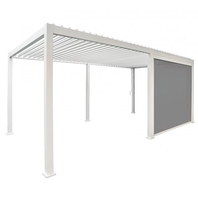 Store Latéral Blanc 400cm Pour Pergola Bioclimatique En Alu Ombrea – Image 3