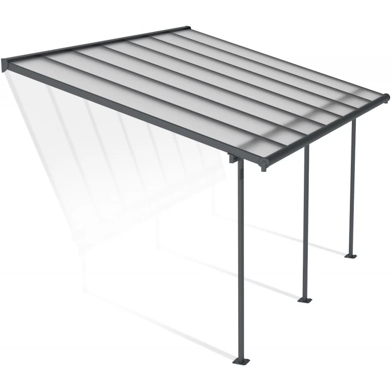 Toit De Terrasse 299x434cm En Aluminium Gris Et Polycarbonate 6mm SIERRA - Canopia By Palram – Image 2