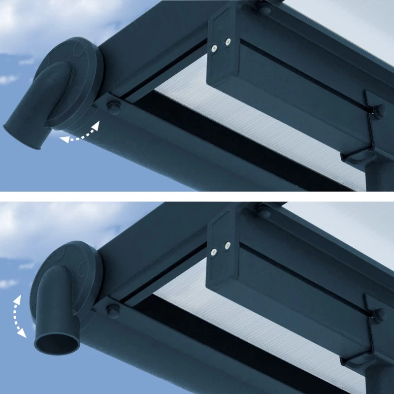 Toit De Terrasse 299x434cm En Aluminium Gris Et Polycarbonate 6mm SIERRA - Canopia By Palram – Image 6