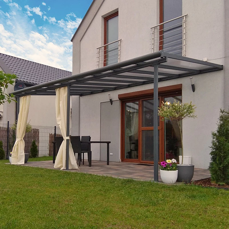 Toit De Terrasse 299x555cm En Aluminium Gris Et Polycarbonate 6mm SIERRA - Canopia By Palram – Image 4