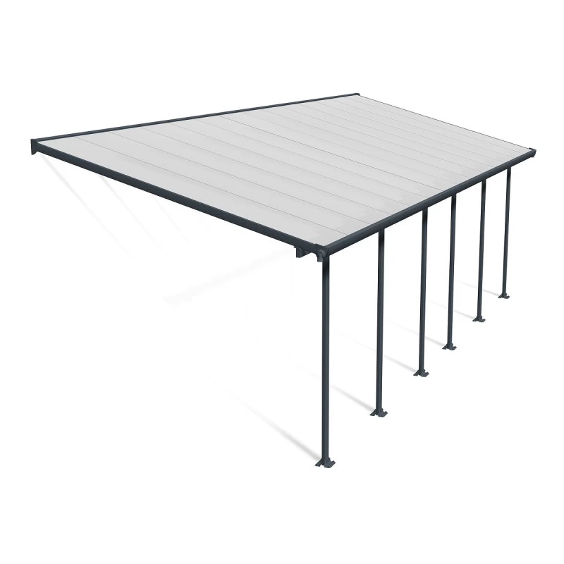 Toit De Terrasse 300x851cm En Aluminium Gris Et Polycarbonate 8mm FERIA - Canopia By Palram – Image 2