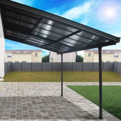 Toit De Terrasse En Alu Anthracite 12,04m² à Panneaux Amovibles Habrita