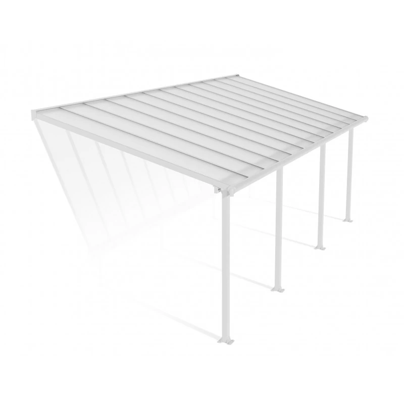 Toit De Terrasse En Aluminium Blanc 3x7,30m + PC 16mm Olympia - Palram - Canopia – Image 2