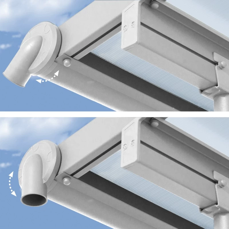 Toit De Terrasse En Aluminium Blanc 3x7,30m + PC 16mm Olympia - Palram - Canopia – Image 6