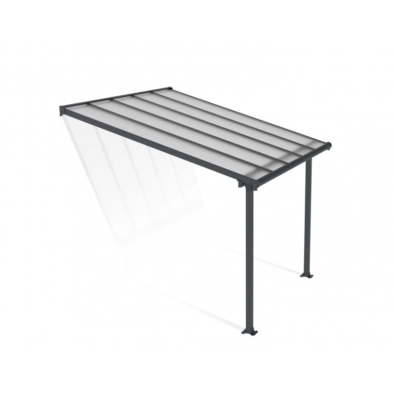 Toit De Terrasse En Aluminium Gris 3x3,05m Et PC 16mm Olympia - Palram - Canopia – Image 2