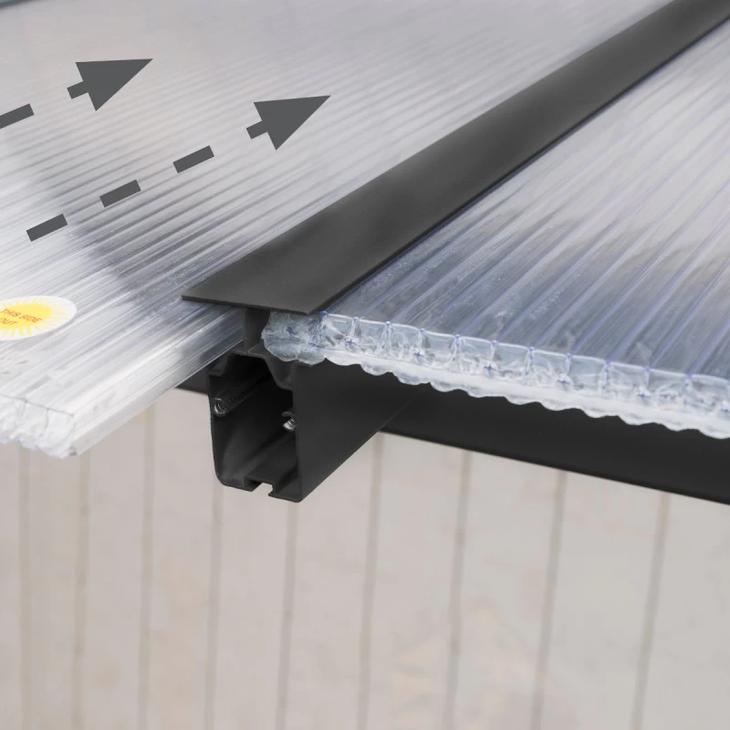 Toit De Terrasse En Aluminium Gris 3x3,05m Et PC 16mm Olympia - Palram - Canopia – Image 6