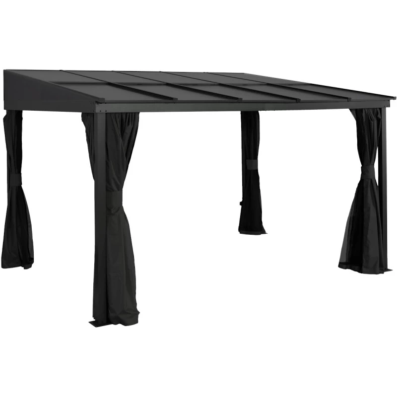 Tonnelle Adossée St. Barth 363x248cm En Aluminium Et Polycarbonate 8mm - SOJAG – Image 2