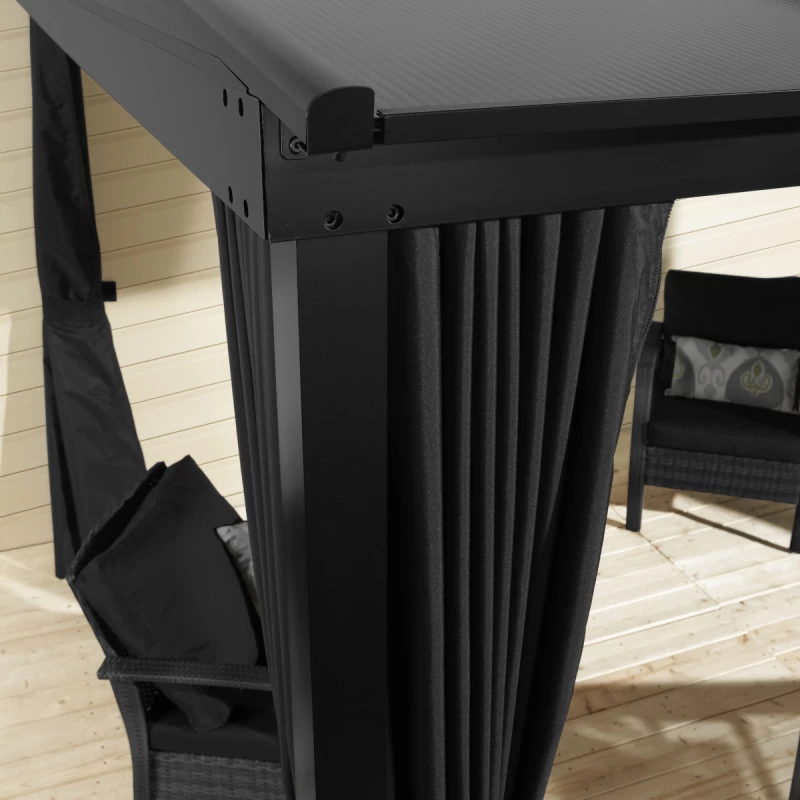 Tonnelle Adossée St. Barth 363x248cm En Aluminium Et Polycarbonate 8mm - SOJAG – Image 3