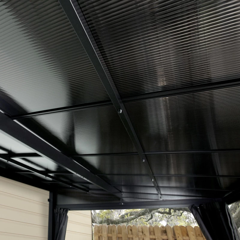 Tonnelle Adossée St. Barth 363x248cm En Aluminium Et Polycarbonate 8mm - SOJAG – Image 5