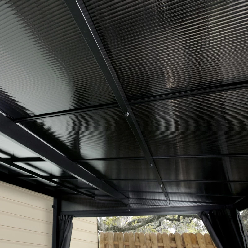 Tonnelle Adossée St. Barth 363x298cm En Aluminium Et Polycarbonate 8mm - SOJAG – Image 3