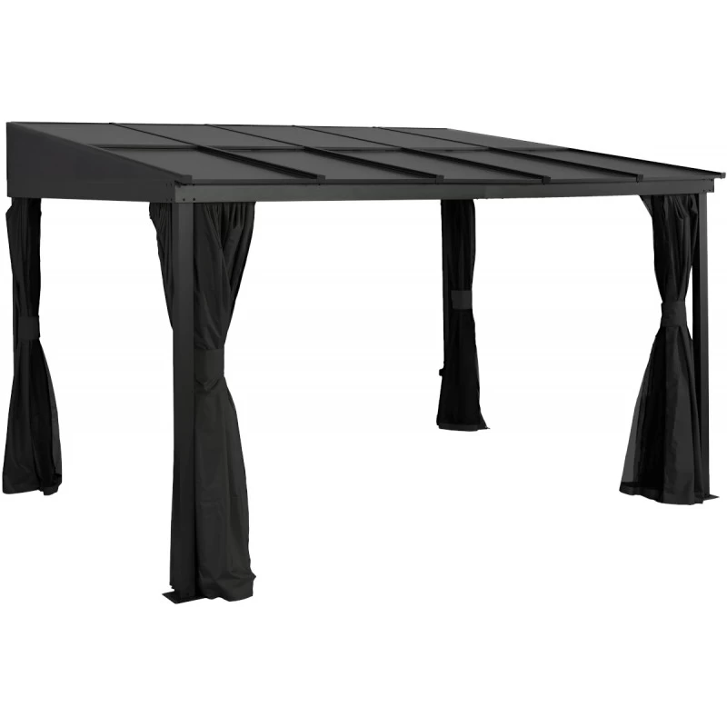 Tonnelle Adossée St. Barth 363x298cm En Aluminium Et Polycarbonate 8mm - SOJAG – Image 4