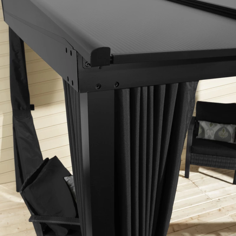 Tonnelle Adossée St. Barth 484x363cm En Aluminium Et Polycarbonate 8mm - SOJAG – Image 3