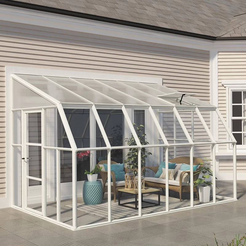 Véranda En PVC Et Polycarbonate Transparent 258x384cm Sun Room - Canopia By Palram
