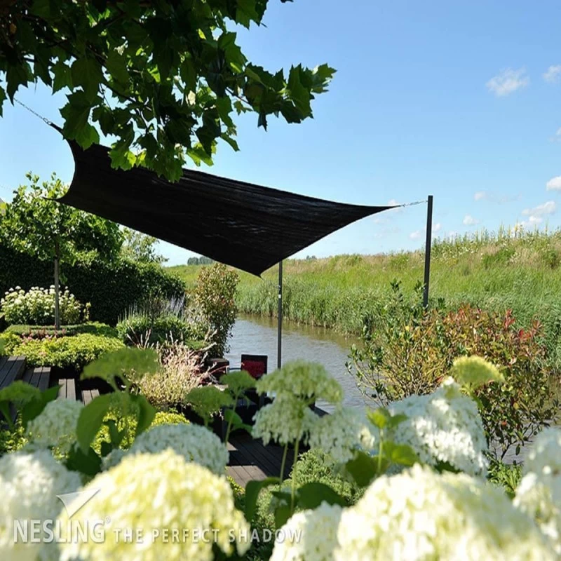 Voile D'ombrage Carrée Coolfit 500x500cm Noir – NESLING – Image 2